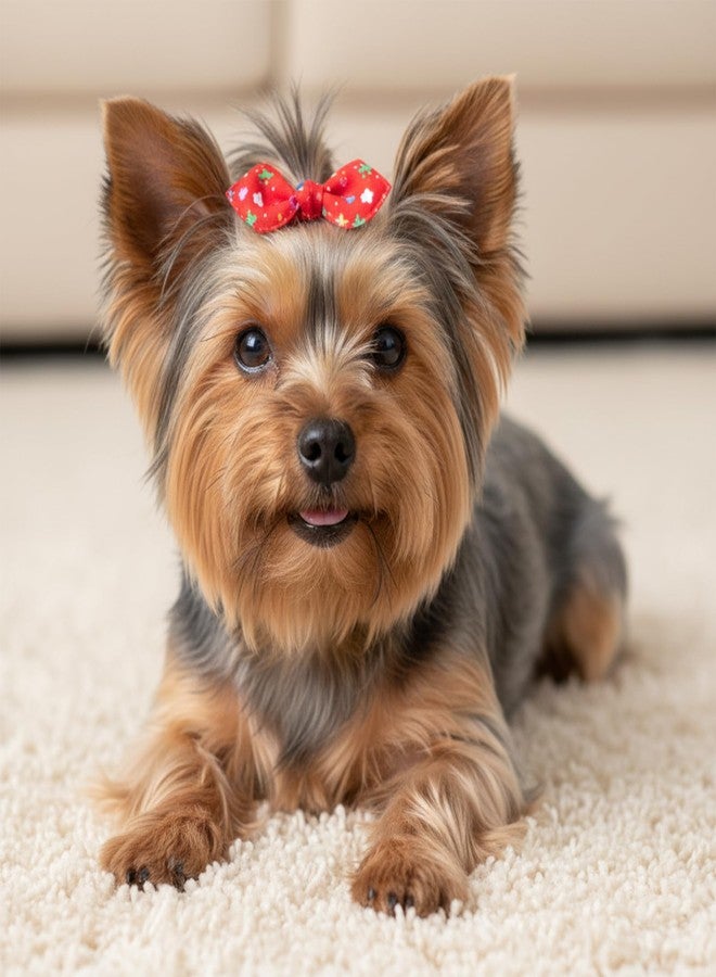 WJIAAA Dog Bows with Rubber Bands,Dog Hair Accessories Set, 100pcs Cute Puppy Dogs Small Bowknot Hair Bow Dogs Fur Bows - Image 5